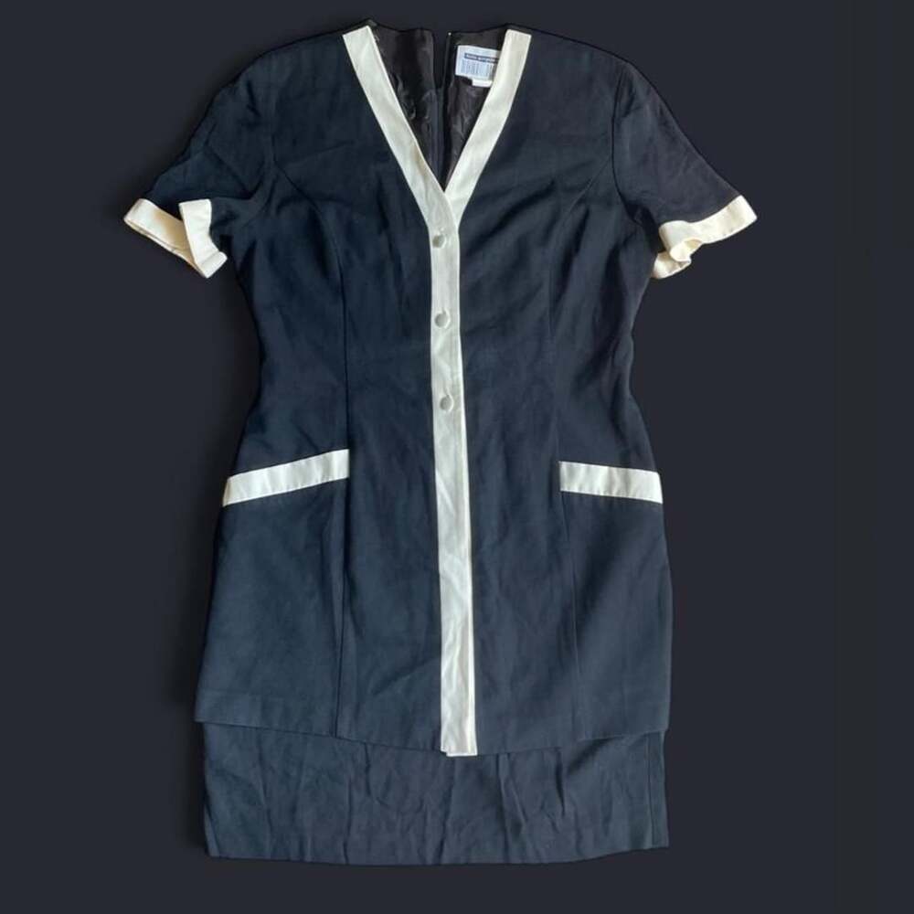 louis Snyder Dani Max Black White Contrast Dress Womens Large